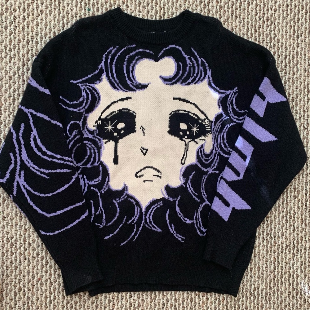 Black Anime Girl Sweater